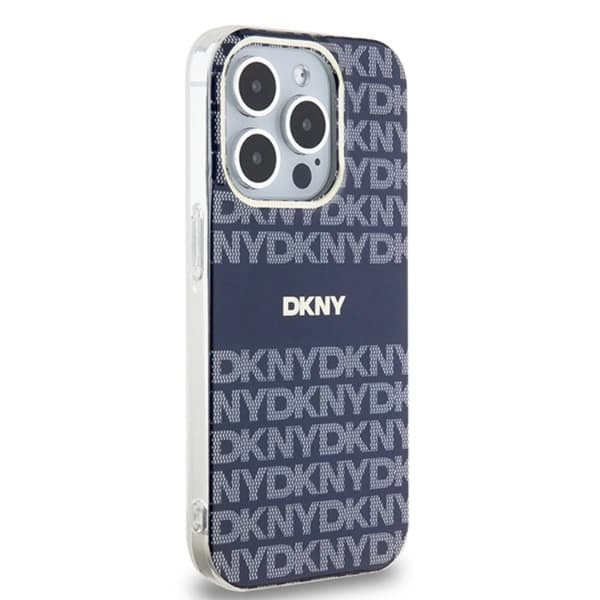 DKNY iPhone 15 Pro Max Mobilskal Magsafe IML Mono & Stripe - Blå