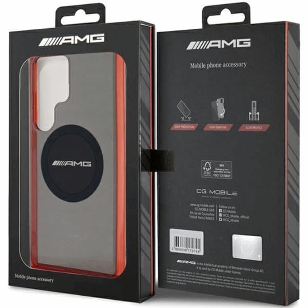 AMG Galaxy S24 Ultra Mobilskal MagSafe Transparent Bicolor - Svart