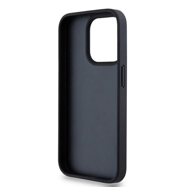DKNY iPhone 14 Pro Max Mobilskal Läder Mono Stripe & Metal Logo