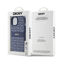 Miniatyrbild 8 av 8: DKNY iPhone 15/14/13 Mobilskal Läder Mono Stripe & Metal Logo - Blå