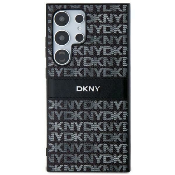 DKNY Galaxy S24 Ultra Mobilskal Läder Mono Stripe & Metal Logo