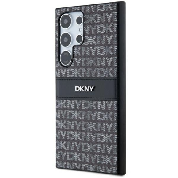 DKNY Galaxy S24 Ultra Mobilskal Läder Mono Stripe & Metal Logo