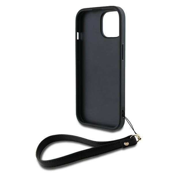 DKNY iPhone 15/14/13 Mobilskal Wrist Strap Stock Logo - Svart