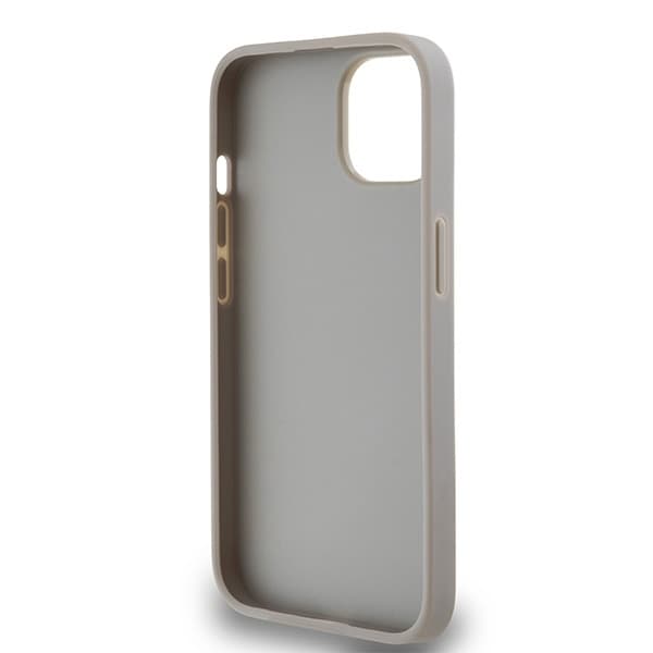 DKNY iPhone 14/15/13 Mobilskal Läder Mono Stripe & Metal Logo