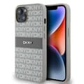 Miniatyrbild 1 av 8: DKNY iPhone 14/15/13 Mobilskal Läder Mono Stripe & Metal Logo