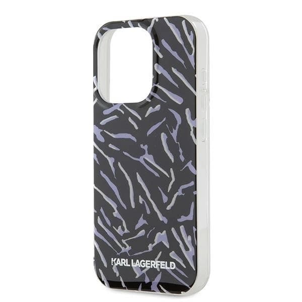 Karl Lagerfeld iPhone 15 Pro Max Mobilskal Zebra Med Sladd - Lila