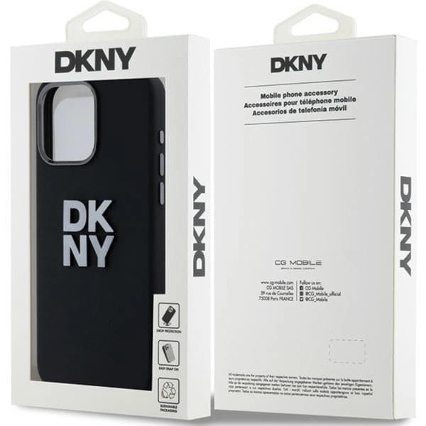 DKNY iPhone 15 Pro Max Mobilskal Liquid Silikon Metal Logo