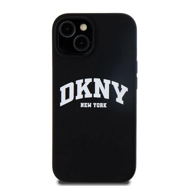 DKNY iPhone 15/14 Plus Mobilskal MagSafe Silikon Vit Logo