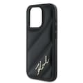 Miniatyrbild 6 av 8: Karl Lagerfeld iPhone 15 Pro Max Mobilskal Quilted Script - Svart