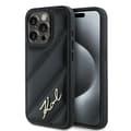 Miniatyrbild 1 av 8: Karl Lagerfeld iPhone 15 Pro Max Mobilskal Quilted Script - Svart