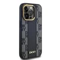Miniatyrbild 4 av 8: DKNY iPhone 14 Pro Mobilskal MagSafe Läder Checkered Mono - Svart