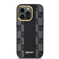 Miniatyrbild 2 av 8: DKNY iPhone 14 Pro Mobilskal MagSafe Läder Checkered Mono - Svart