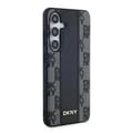 Miniatyrbild 4 av 8: DKNY Galaxy S24 Mobilskal MagSafe Läder Checkered Mono - Svart