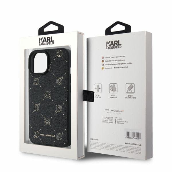 Karl Lagerfeld iPhone 15 Plus Mobilskal MagSafe Karl Heads - Svart