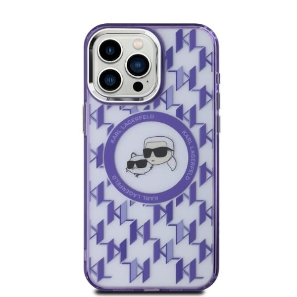 Karl Lagerfeld iPhone 15 Pro Max Mobilskal MagSafe IML Monogram - Lila