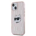 Miniatyrbild 3 av 8: Karl Lagerfeld iPhone 15/14/13 Mobilskal IML Choupette Head - Rosa