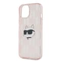 Miniatyrbild 6 av 8: Karl Lagerfeld iPhone 15/14/13 Mobilskal IML Choupette Head - Rosa