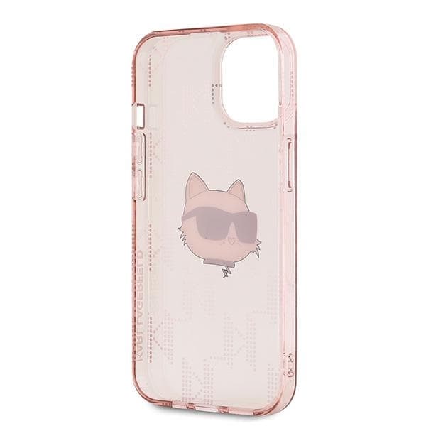 Karl Lagerfeld iPhone 15/14/13 Mobilskal IML Choupette Head - Rosa