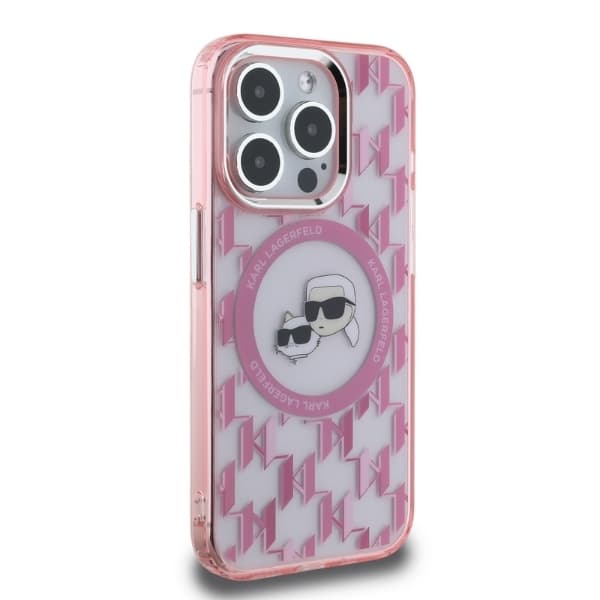 Karl Lagerfeld iPhone 15 Plus Mobilskal MagSafe IML Monogram - Rosa