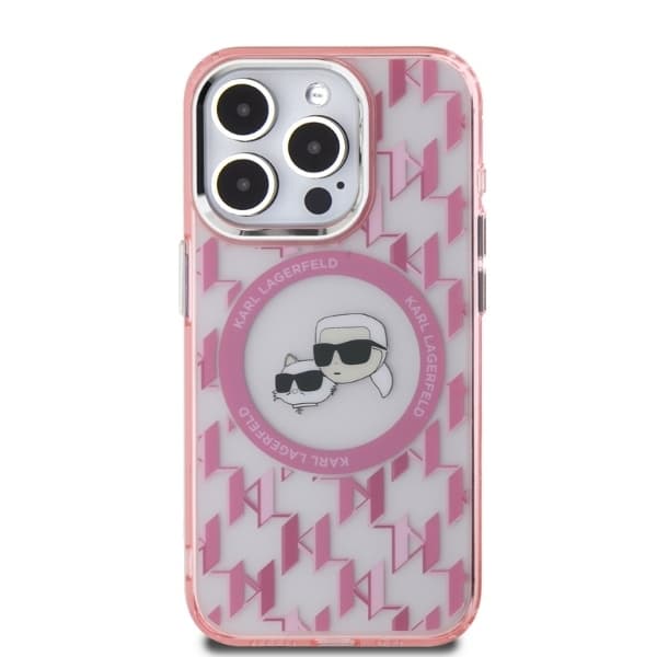 Karl Lagerfeld iPhone 15 Plus Mobilskal MagSafe IML Monogram - Rosa