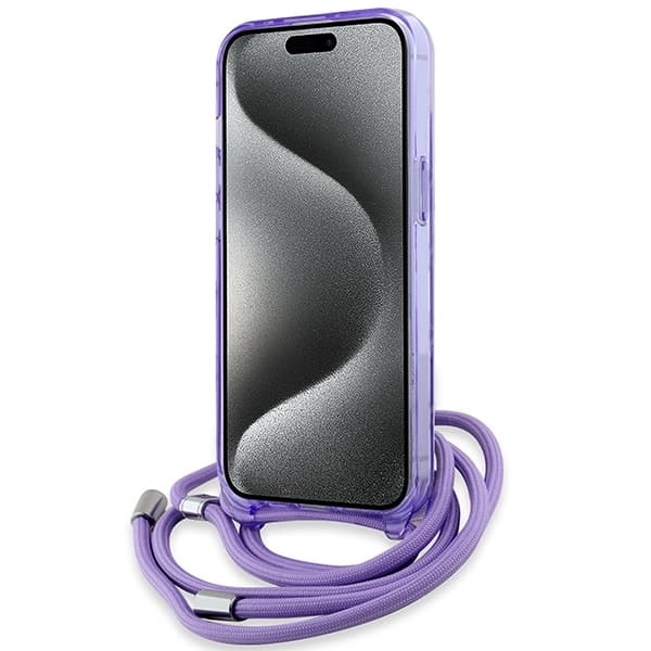 Karl Lagerfeld iPhone 15/14/13 Mobilskal MagSafe IML Crossbody - Lila