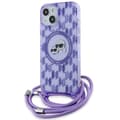 Miniatyrbild 2 av 7: Karl Lagerfeld iPhone 15/14/13 Mobilskal MagSafe IML Crossbody - Lila