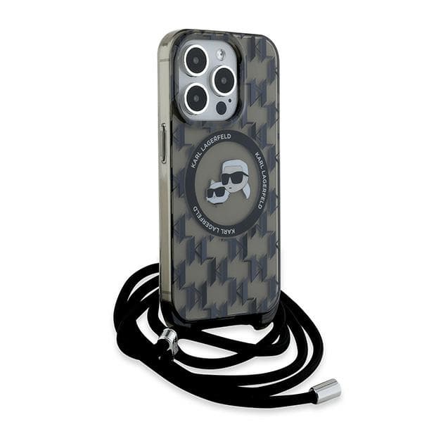 Karl Lagerfeld iPhone 15 Pro Mobilskal MagSafe IML Crossbody - Svart