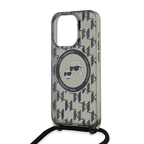 Karl Lagerfeld iPhone 15 Pro Mobilskal MagSafe IML Crossbody - Svart