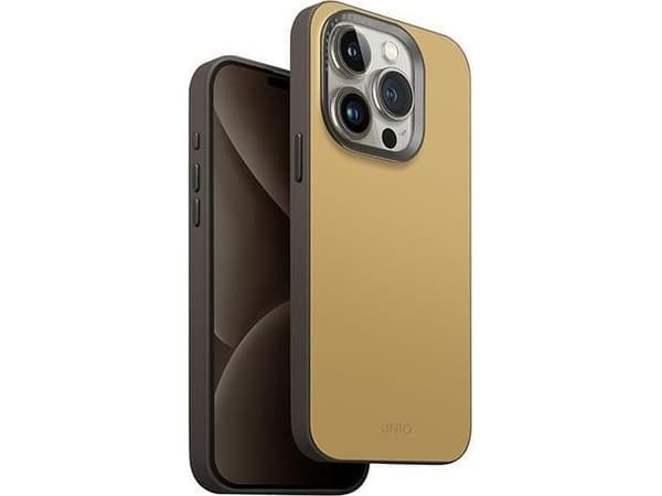Etui UNIQ Lyden DS Apple iPhone 15 Pro Magclick Charging żółto-szary/canary yellow-flint grey