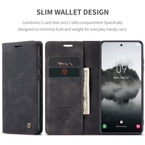 CASEME Plånboksfodral Samsung Galaxy S25+ (S25 Plus) - Svart