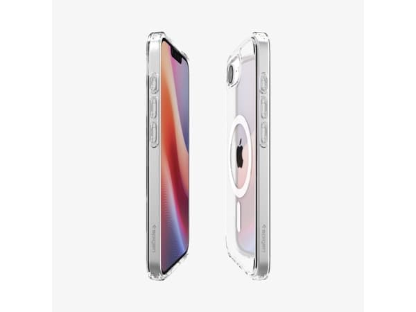 Spigen Ultra Hybrid (MagFit), Omslag, Apple, iPhone 16e, 15,5 cm (6.1"), Transparent, Vit