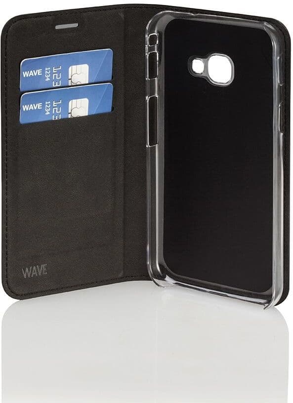 Wave BookCase skyddsfodral, Samsung Galaxy Xcover 4 / 4S, svart
