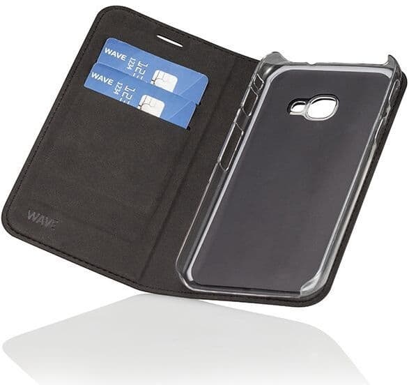Wave BookCase skyddsfodral, Samsung Galaxy Xcover 4 / 4S, svart