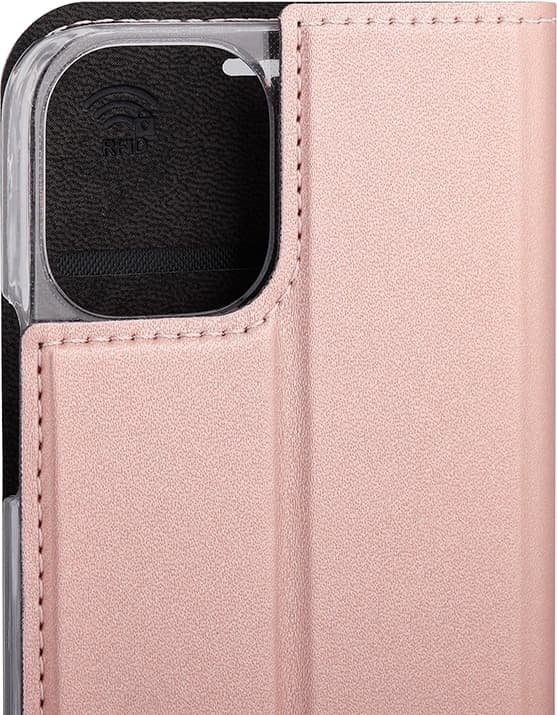 Wave BookCase beskyttelsesveske, iPhone 12 mini, rosa gull