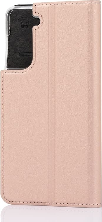 Wave BookCase skyddsfodral, Samsung Galaxy S21, roséguld