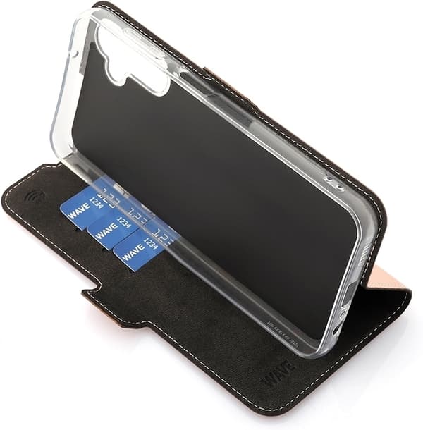 Wave BookCase beskyttelsesetui, Samsung Galaxy A14 4G, rosaguld