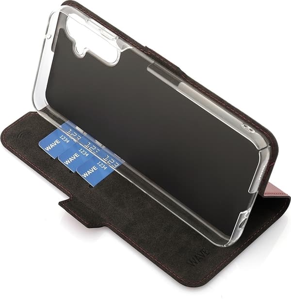 Wave BookCase beskyttelsesetui, Samsung Galaxy A14 5G, Smoky Sangria