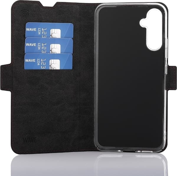 Wave BookCase skyddsfodral, Samsung Galaxy A34 5G, Smoky Sangria