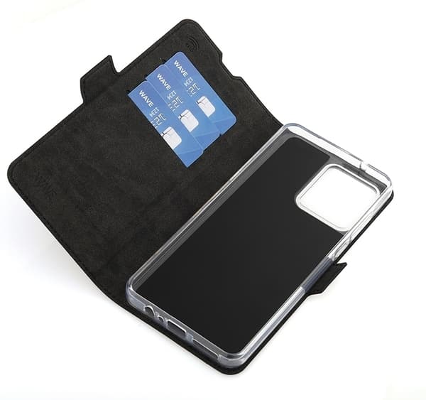 Wave BookCase skyddsfodral, Motorola Moto G84, svart