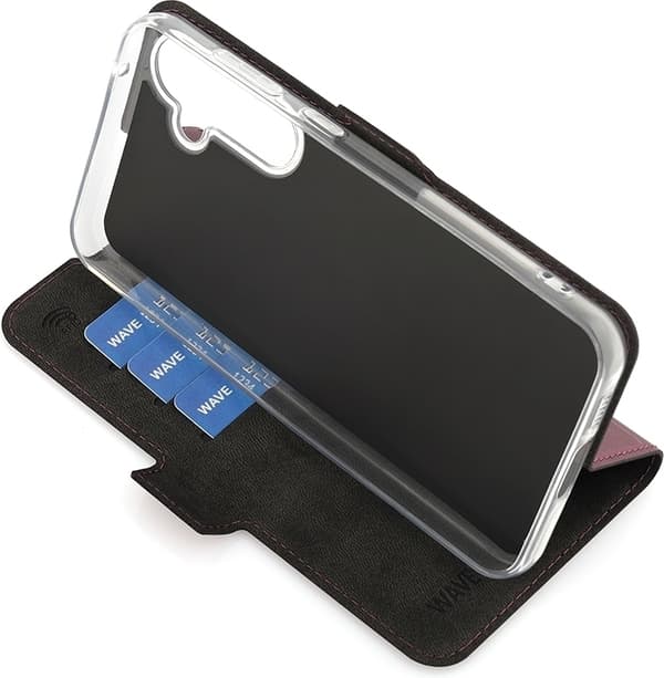 Wave BookCase beskyttelsesetui, Samsung Galaxy S23 FE 5G, Smoky Sangria