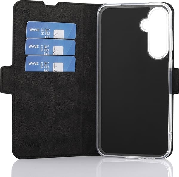 Wave BookCase beskyttelsesetui, Samsung Galaxy S23 FE 5G, sort