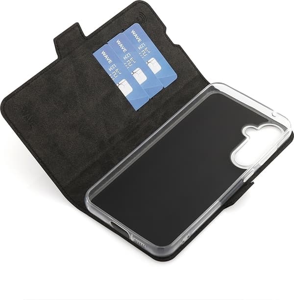 Wave BookCase beskyttelsesetui, Samsung Galaxy S23 FE 5G, sort