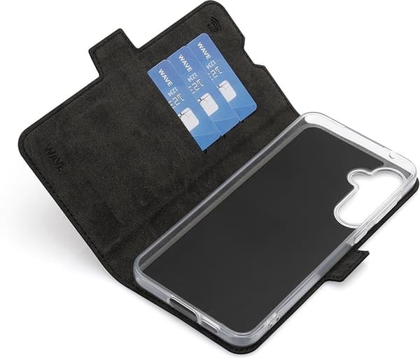Wave BookCase skyddsfodral, Samsung Galaxy A55 5G, svart