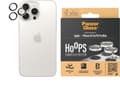 Pikkukuva 4 / 4: PanzerGlass Hoops -kameran linssinsuoja, iPhone 15 Pro / 15 Pro Max, valkoinen metalli