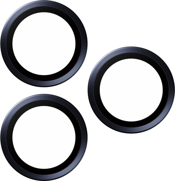 PanzerGlass Hoops -kameran linssinsuoja, iPhone 15 Pro / 15 Pro Max, sininen titaani