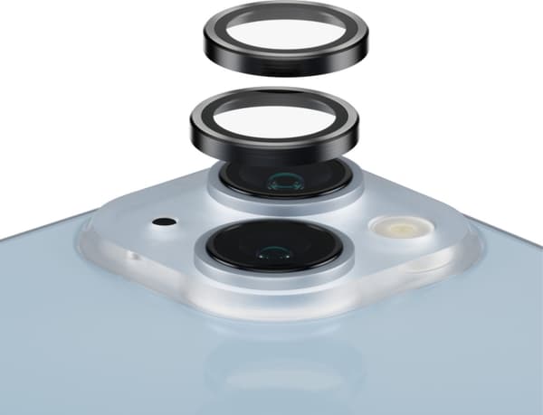 PanzerGlass Hoops kameralinsedæksel, iPhone 14/14 Plus, sort
