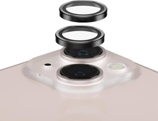 PanzerGlass Hoops kameralinsskydd, iPhone 13 / 13 mini, svart
