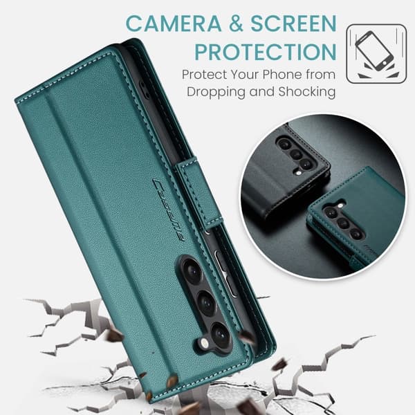 CASEME Plånboksfodral Samsung Galaxy S25 - Grön
