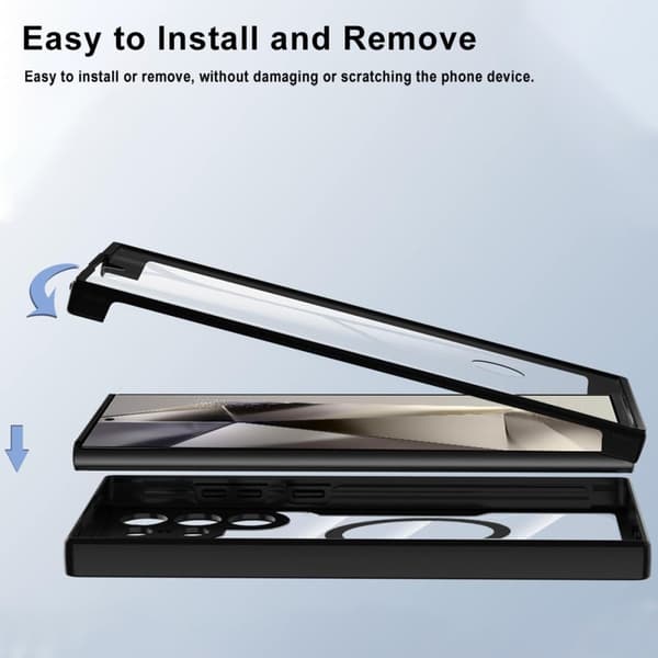 360 Full Cover MagSafe Case Samsung Galaxy S25 Ultra Svart