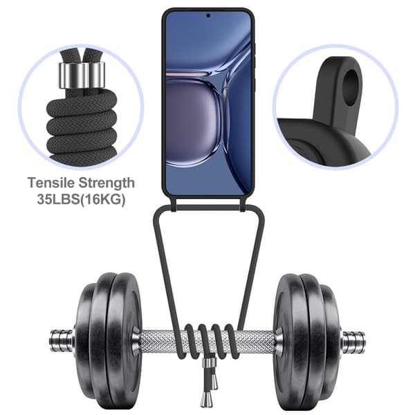 Skal Samsung Galaxy S25 Plus Halsband & Kortfack Svart